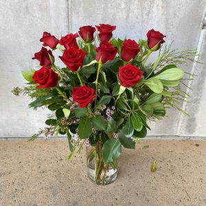 One Dozen Long Stem Red Roses