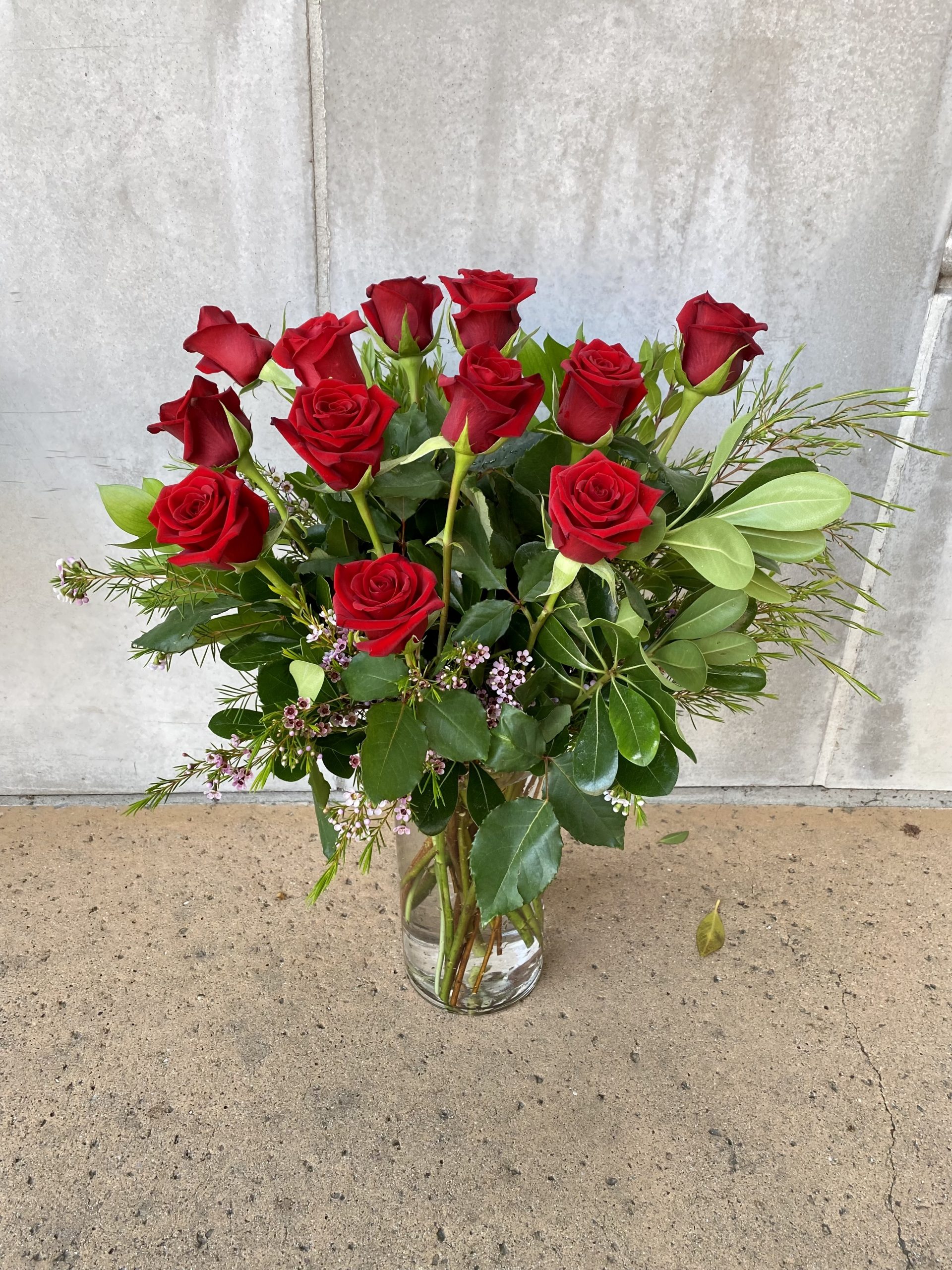 Modtager fravær Fantasifulde One Dozen Long Stem Red Roses – Open Air Flowers