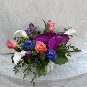 Lush garden centerpiece